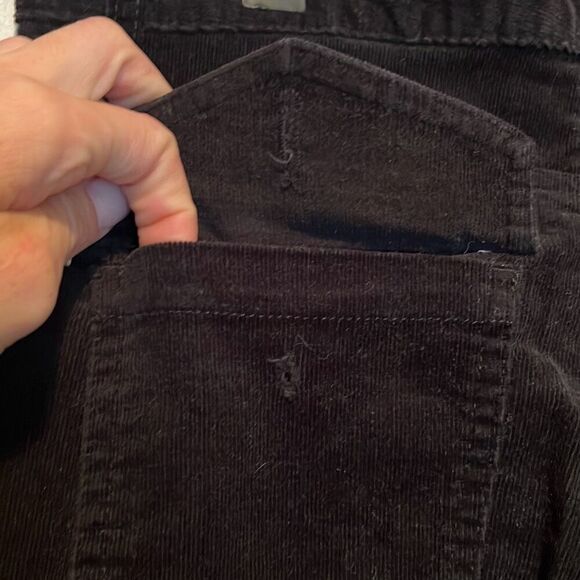 The Limited Women's Black Corduroy Flap Pockets Drew Fit Straight Pants Size 4 - Picture 5 of 7